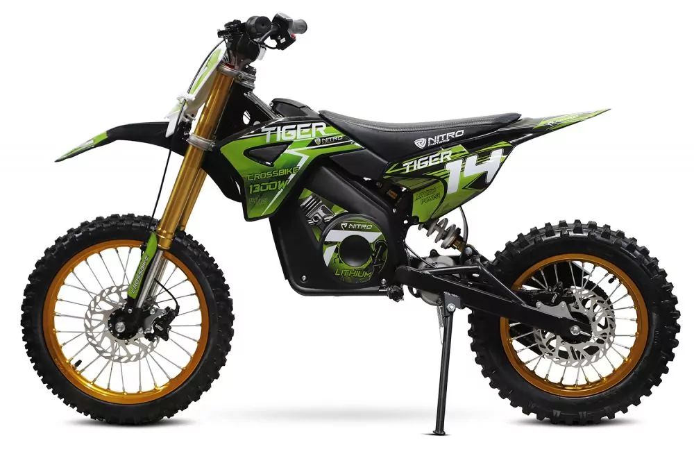 Nitro Motors Tiger Eco Dirtbike 1300W 48V 14/12 Zoll Lithium Akku 13Ah Elektro Crossbike